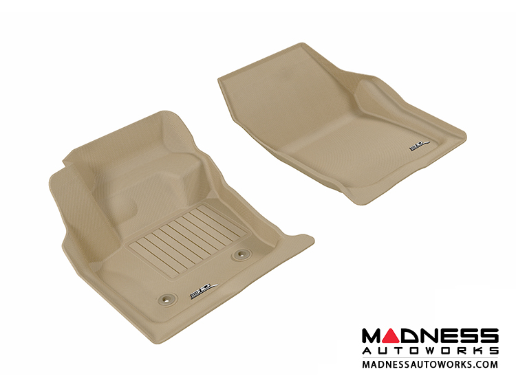 Ford Fusion Floor Mats (Set of 2) - Front - Tan by 3D MAXpider